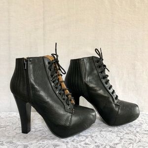 Lace Up Platform Booties 8